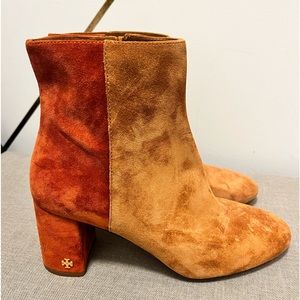 Tory Burch suede booties.
